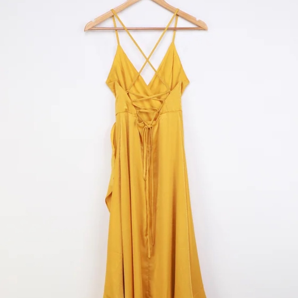 Lulus Yellow Gold Dress - Picture 5 of 7